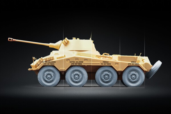 Набір коліс (з деформацією) для Sd.Kfz. 234 Puma V1+V1+V4+V3 від Dragon, Miniart, RFM, Italeri, AK Interactive ScaleX WW-35025W детальное изображение Колёса Афтермаркет