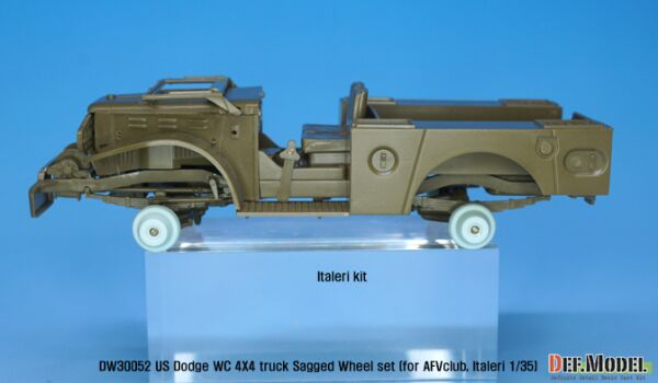 WW2 U.S Dodge WC 4X4 Sagged wheel set (for AFV club, Italeri 1/35) детальное изображение Смоляные колёса Афтермаркет