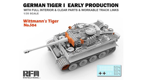 Збірна модель 1/35 Танк Тигр I раннього випуску з повним інтер'єром, прозорими деталями та робочими траками Rye Field Model RM-5025 детальное изображение Бронетехника 1/35 Бронетехника