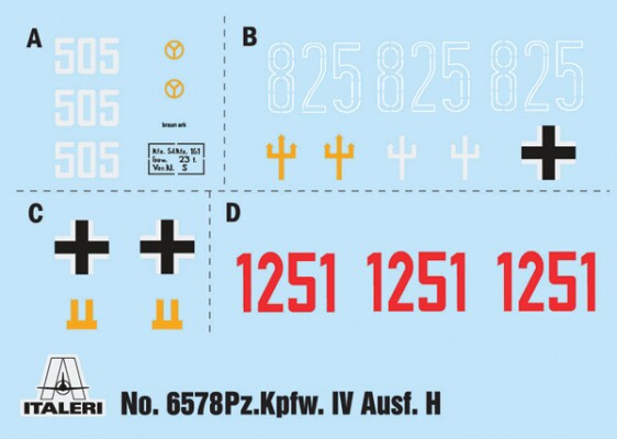 Збірна модель 1/35 Танк Pz. Kpfw. IV Ausf. H Italeri 6578 детальное изображение Бронетехника 1/35 Бронетехника
