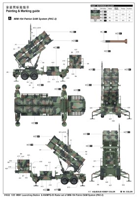 Збірна модель 1/35 ЗРК M901 Patriot &amp; AN/MPQ-53 Trumpeter 01022 детальное изображение Зенитно ракетный комплекс Военная техника