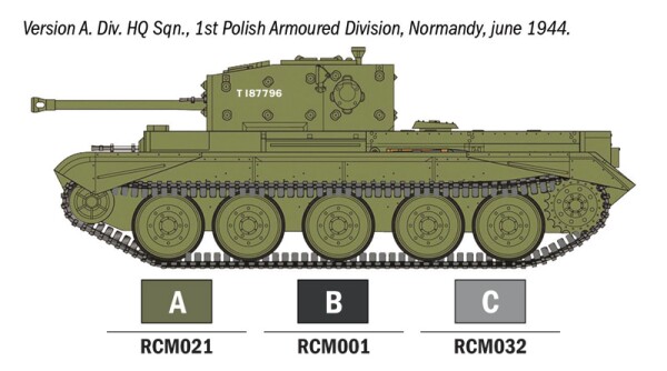 Збірна модель 1/56 Танк Cromwell Mk. IV - Стартовий набір - просте фарбування Italeri 75004 детальное изображение Бронетехника 1/56 Бронетехника