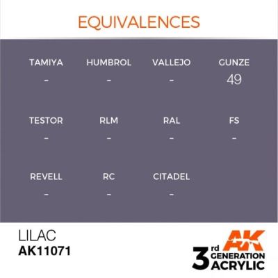 Акрилова фарба LILAC – STANDARD / БУЗКОВИЙ AK-interactive AK11071 детальное изображение General Color AK 3rd Generation