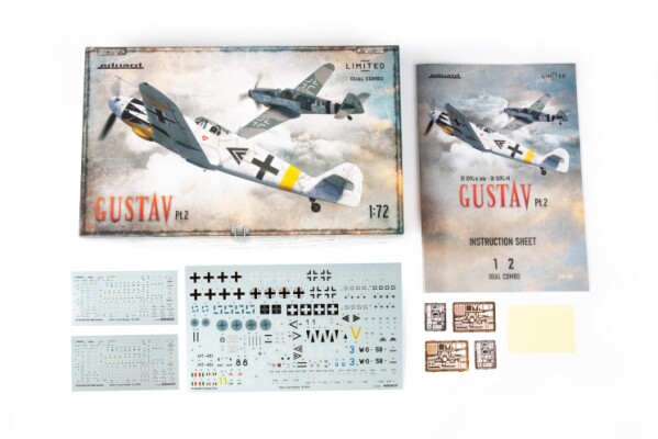 Сборная модель 1/72 Самолет Мессершмитт Bf-109g GUSTAV LIMITED DUAL COMBO часть 2 Эдуард 2145 детальное изображение Самолеты 1/72 Самолеты