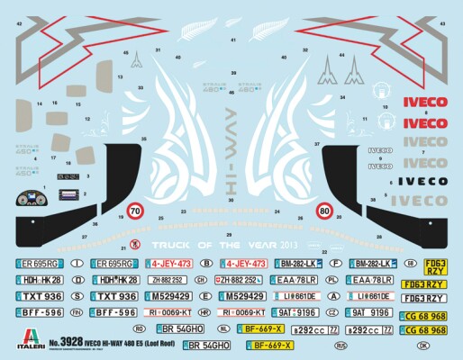 Збірна модель 1/24 вантажний автомобіль/тягач Iveco Hi-Way 480 E5 (low roof) Italeri 3928 детальное изображение Грузовики / прицепы Гражданская техника