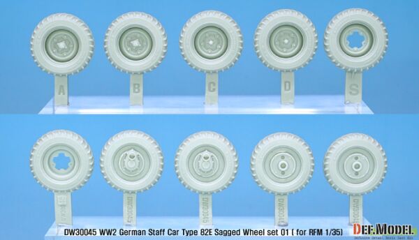 German Staff Car Type 82E Wheel set 01-Wide(contienetal) ( for RFM 1/35) детальное изображение Смоляные колёса Афтермаркет