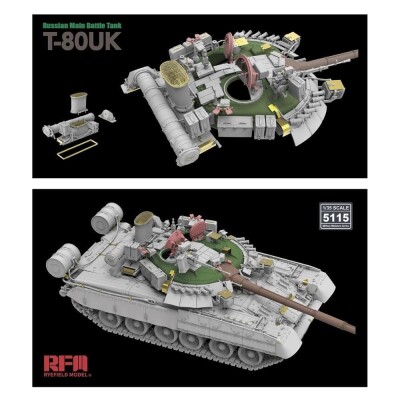 Збірна модель 1/35 Танк T-80UK RFM RM-5115 детальное изображение Бронетехника 1/35 Бронетехника