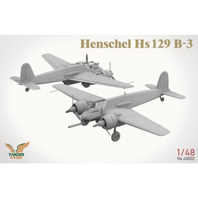 Збірна модель 1/48 Набір Henschel 129 B2 + 129 B3 + танк Пантера А та фігурка Takom 48001W детальное изображение Самолеты 1/48 Самолеты