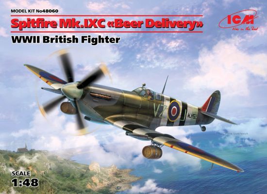 Збірна модель 1/48 Британський винищувач Spitfire Mk.IXC  «Доставка пива» ICM 48060 детальное изображение Самолеты 1/48 Самолеты