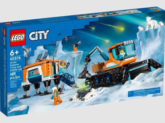 Конструктор LEGO City Арктический исследовательский грузовик и передвижная лаборатория 60378 детальное изображение City Lego