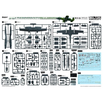 Збірна модель 1/72 Літак Fairchild Republic A-10 A Thunderbolt II Great Wall Hobby L7216 детальное изображение Самолеты 1/72 Самолеты