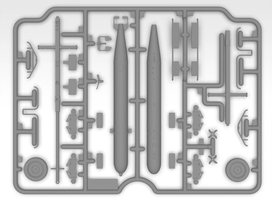 Сборная модель 1/48 Истребитель Ju 88A-4 с немецким наземным персоналом и торпедными тележками детальное изображение Самолеты 1/48 Самолеты