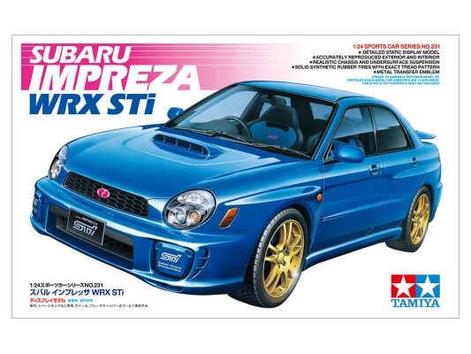 Збірна модель 1/24 Автомобіль Subaru Impreza WRX STI Tamiya 24231 детальное изображение Автомобили 1/24 Автомобили