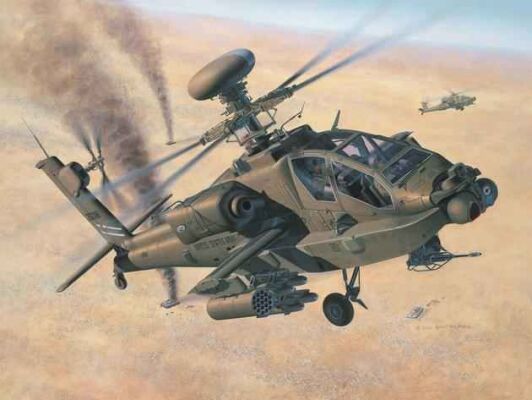 Бойовий вертоліт (1997р., США) Apache AH-64 D Brit. Army/US Army update детальное изображение Вертолеты 1/48 Вертолеты