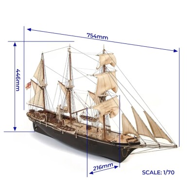 Scale wooden model 1/70 Ship &quot;Endurance&quot; OcCre 12008 детальное изображение Корабли Модели из дерева