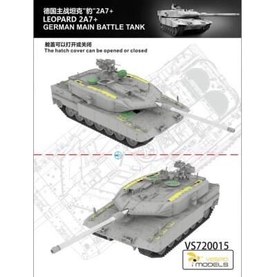 Збірна модель 1/72 Танк Леопард 2A7+ Vespid Models VS720015 детальное изображение Бронетехника 1/72 Бронетехника