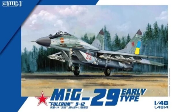 Сборная модель 1/48 Самолет МиГ-29 9-12 Fulcrum ранняя версия L4814 детальное изображение Самолеты 1/48 Самолеты