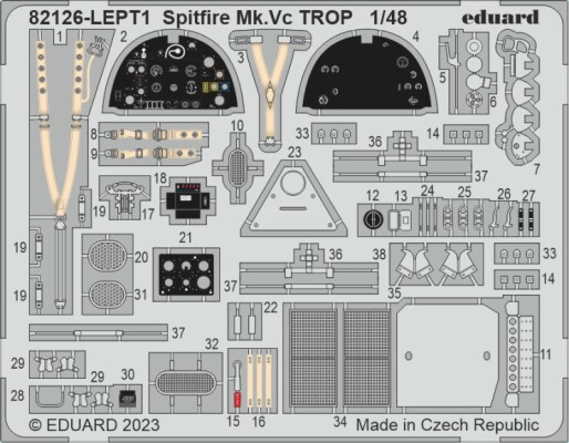 Сборная модель 1/48 Самолет Спитфайр Mk.Vc тропический ProfiPack Edition Эдуард 82126 детальное изображение Самолеты 1/48 Самолеты