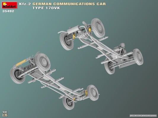 Сборная модель 1/35 Немецкий автомобиль связи Kfz.2 типа 170VK MiniArt 35492 детальное изображение Автомобили 1/35 Автомобили