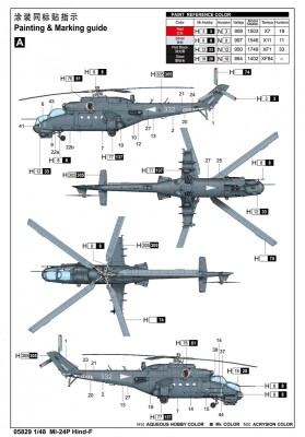 Збірна модель 1/48 Вертоліт Мі-24П Hind-F Trumpeter 05829 детальное изображение Вертолеты 1/48 Вертолеты