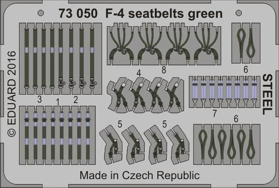 F-4 seatbelts green STEEL 1/72 детальное изображение Фототравление Афтермаркет