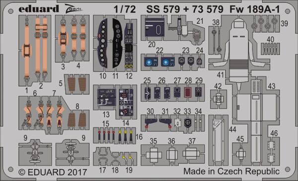 Fw 189A-1 1/72 детальное изображение Фототравление Афтермаркет