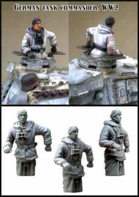 German tank commander. WW2 детальное изображение Фигуры 1/35 Фигуры