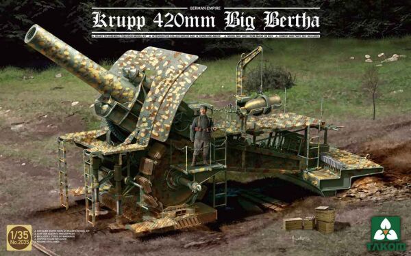 German Empire Krupp 420mm Big Bertha детальное изображение Артиллерия 1/35 Артиллерия
