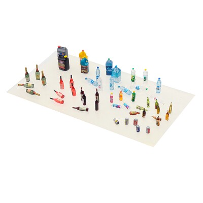 Сборная модель 1/35 Набор Бутылки и банки AK-Interactive 35018 детальное изображение Аксессуары Диорамы