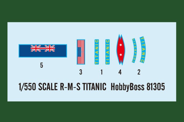 Scale model 1/550 Ship Titanic HobbyBoss 81305 детальное изображение Флот 1/550 Флот