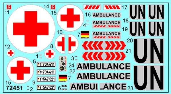 Scale model 1/72 Ambulance Unimog U1300L 4x4 ACE 72451 детальное изображение Автомобили 1/72 Автомобили