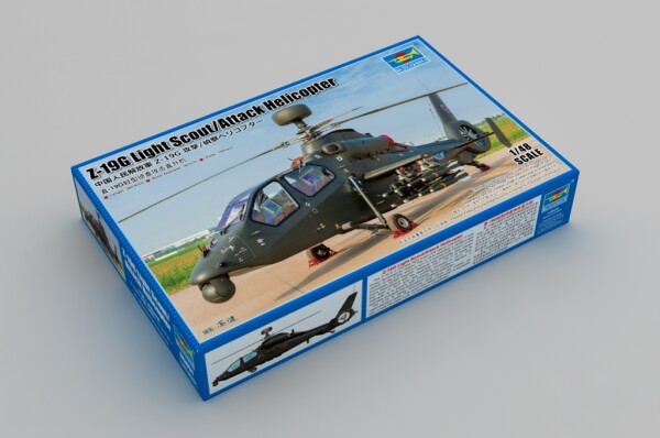 Збірна модель 1/48 Легкий розвідувально-ударний вертоліт Z-19G Trumpeter 05851 детальное изображение Вертолеты 1/48 Вертолеты