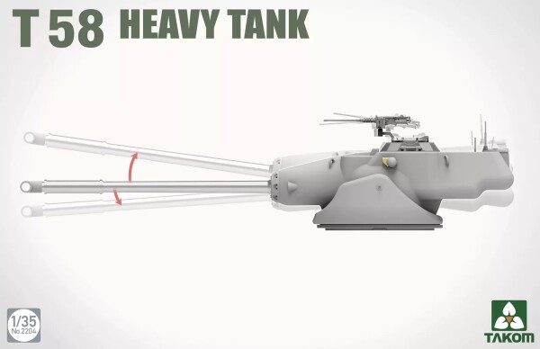 Збірна модель 1/35 Важкий американський танк Т58 Takom 2204 детальное изображение Бронетехника 1/35 Бронетехника