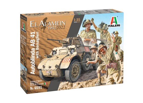 Сборная модель 1/35 бронемашина AB 41 Bersaglieri El Alamein Италери 6591 детальное изображение Бронетехника 1/35 Бронетехника