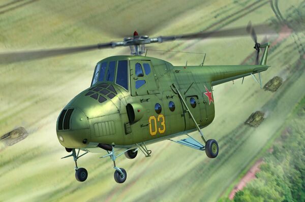 Сборная модель 1/48  вертолет Ми-4 Гончая Трумпетер 05816 детальное изображение Вертолеты 1/48 Вертолеты