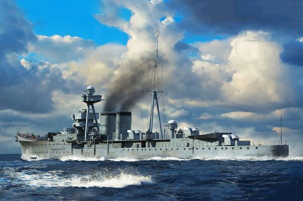 Збірна модель легкого крейсера Королівського військово-морського флоту Великої Британії  Calcutta детальное изображение Флот 1/700 Флот