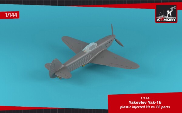 Сборная модель 1/144 Советский истребитель Яковлев Як-1б ранний (зелёно-чёрный камуфляж) Armory детальное изображение Самолеты 1/144 Самолеты
