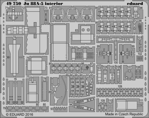 Ju 88A-5 interior детальное изображение Фототравление Афтермаркет