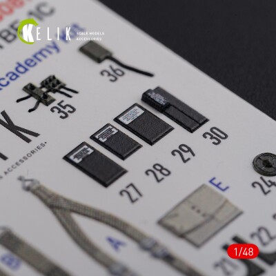 TBF-1C decal interior for Academy kit 1/48 KELIK K48087 детальное изображение 3D Декали Афтермаркет