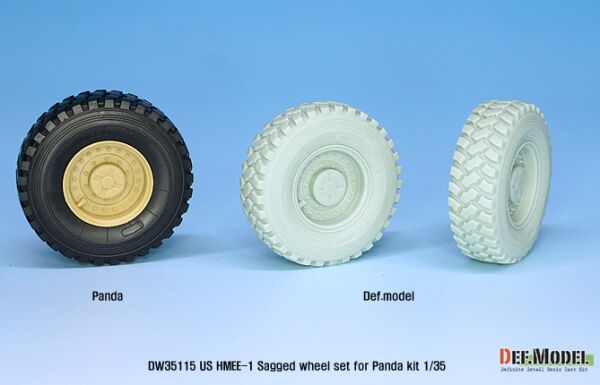 US HMEE-1 Tracktor Sagged wheel set ( for Panda 1/35) детальное изображение Смоляные колёса Афтермаркет