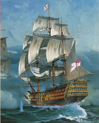 Збірна модель 1/225 корабель Battle of Trafalgar Set Admiral Nelson's Flagship Revell 05767 детальное изображение Парусники Флот