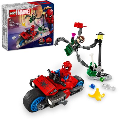 Конструктор Погоня на мотоциклах Людина-Павук vs. Доктор Восьминіг LEGO Super Heroes 76275 детальное изображение Marvel Lego