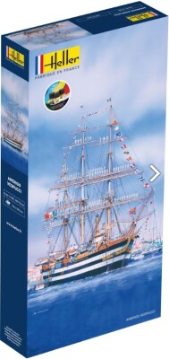 Збірна модель 1/150 Італійське парусне судно Amerigo Vespucci - Стартовий набір Heller 58807 детальное изображение Парусники Флот