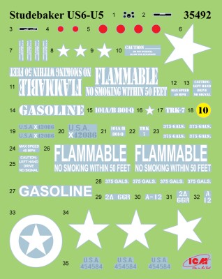 Збірна модель 1/35 Американський бензовоз Studebaker US6-U5 ICM 35492 детальное изображение Автомобили 1/35 Автомобили