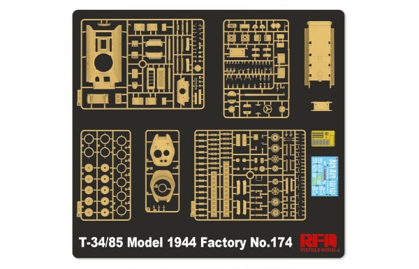 Збірна модель 1/35 Танк Т-34/85 зразка 1944 року заводу №174 RFM RM-5079 детальное изображение Бронетехника 1/35 Бронетехника