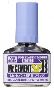 Mr. Cement SP Black 40 ml / Черный супержидкий клей Мистер Хобби MC132 детальное изображение Клей Модельная химия