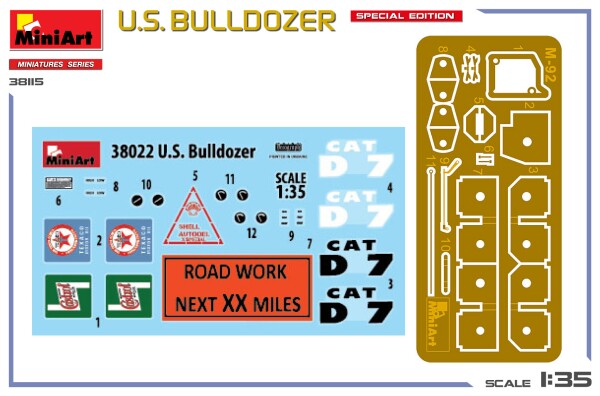 Збірна модель 1/35 Американський бульдозер (Спеціальне видання) MiniArt 38115 детальное изображение Бронетехника 1/35 Бронетехника
