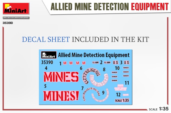 Set 1/35 Allied Mine Detection Equipment Miniart 35390 детальное изображение Аксессуары Диорамы