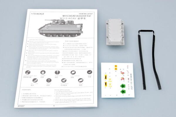 Сборная модель 1/72 Американский БТР M113 ACAV Трумпетер 07237 детальное изображение Бронетехника 1/72 Бронетехника
