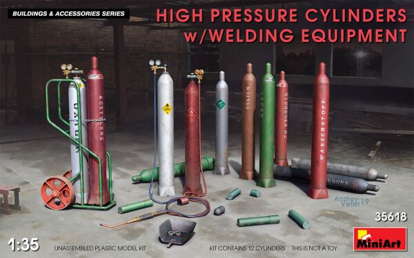 High Pressure Cylinders w/Welding Equipment детальное изображение Аксессуары 1/35 Диорамы
